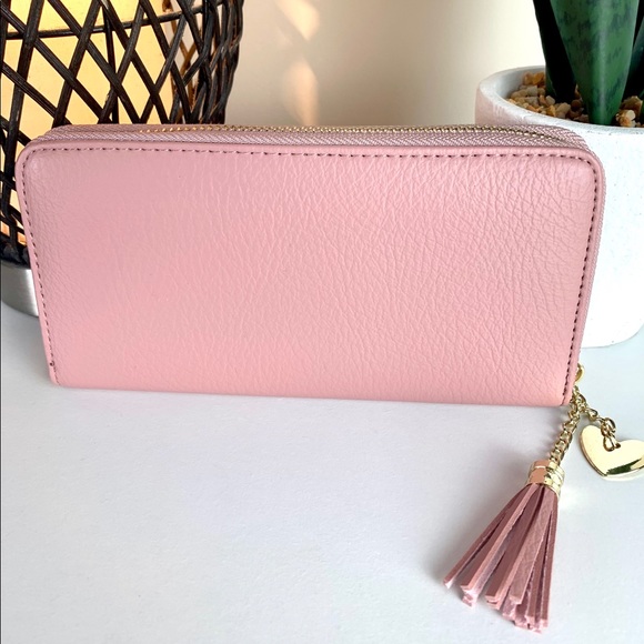Handbags - Pink Wallet with tassel zipper